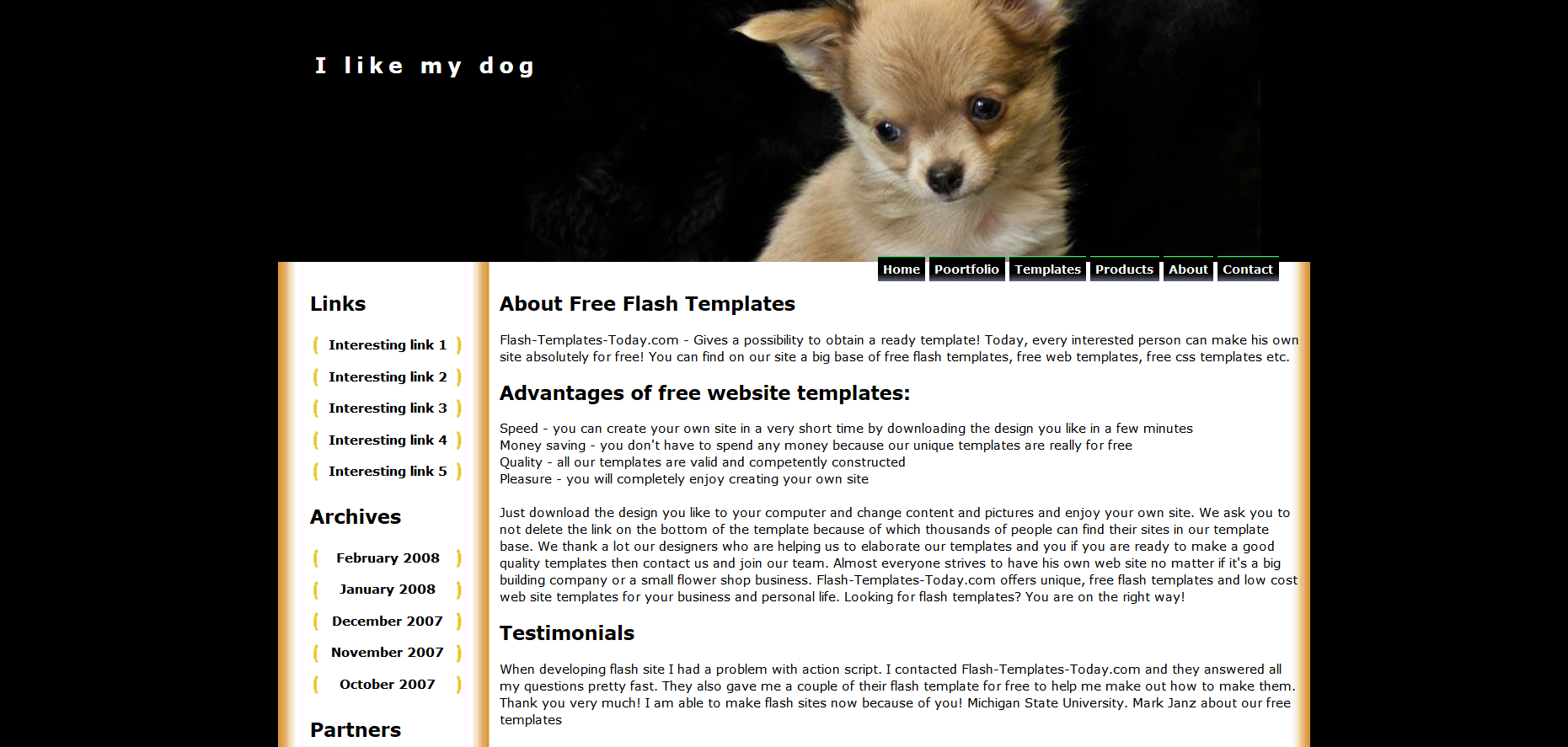 Шаблон сайта Животные №315