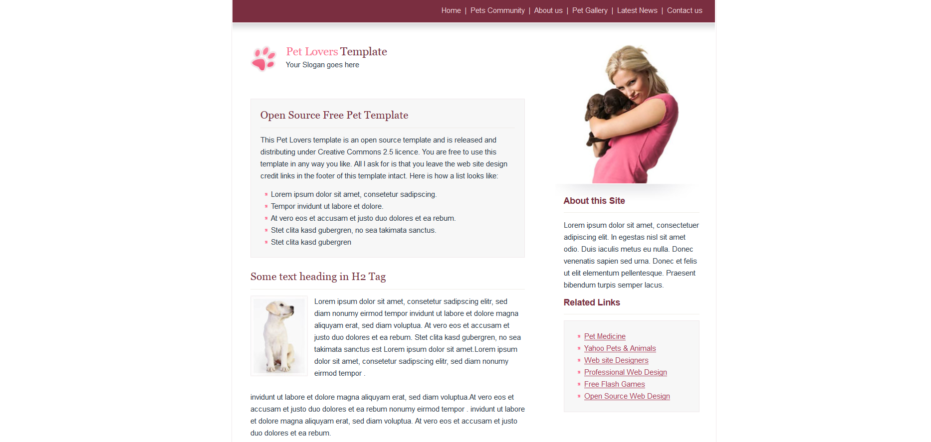 Шаблон сайта Животные №510