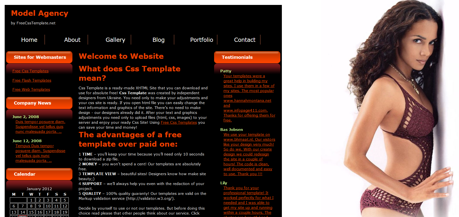 Шаблон сайта Красота №253