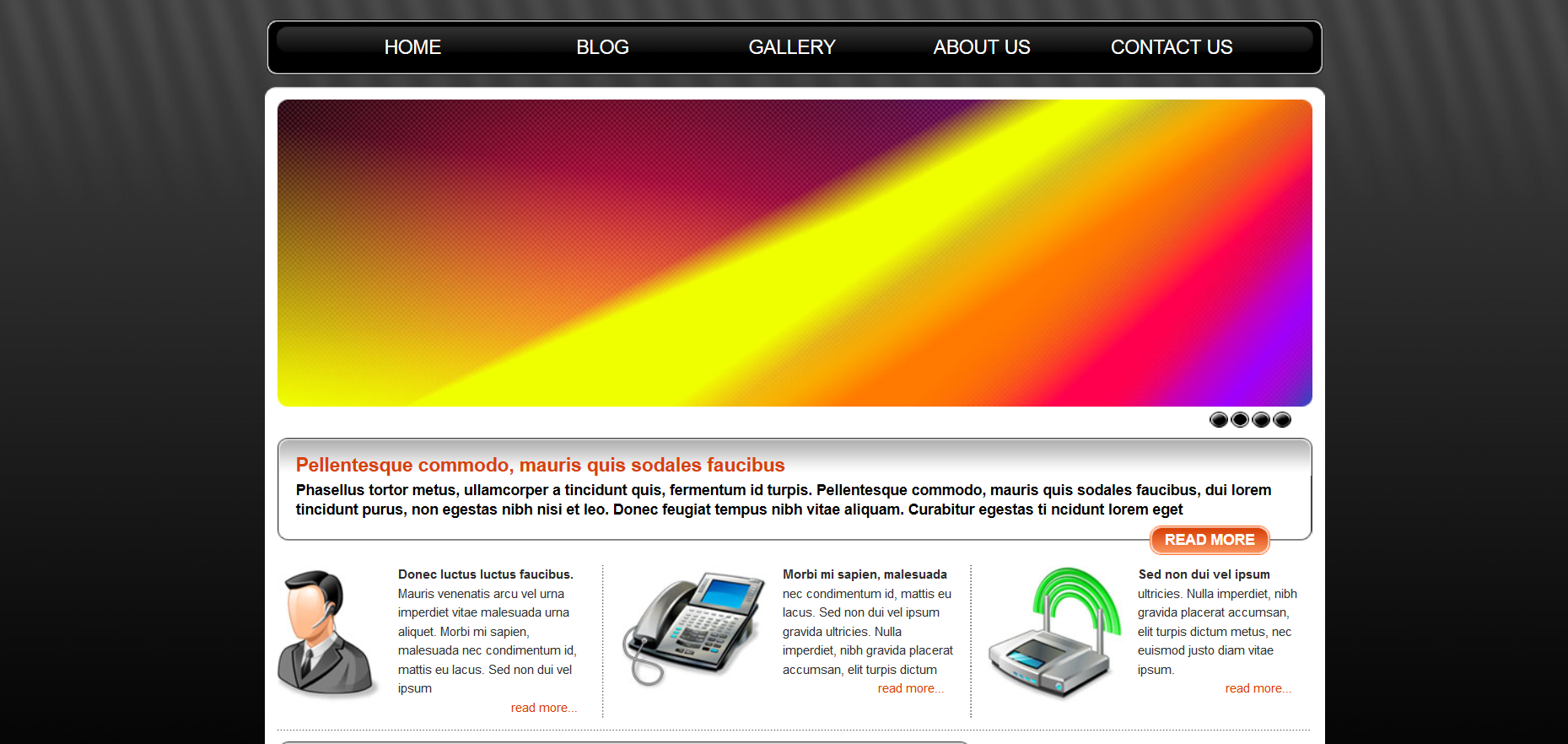 Шаблон сайта Хостинг №133