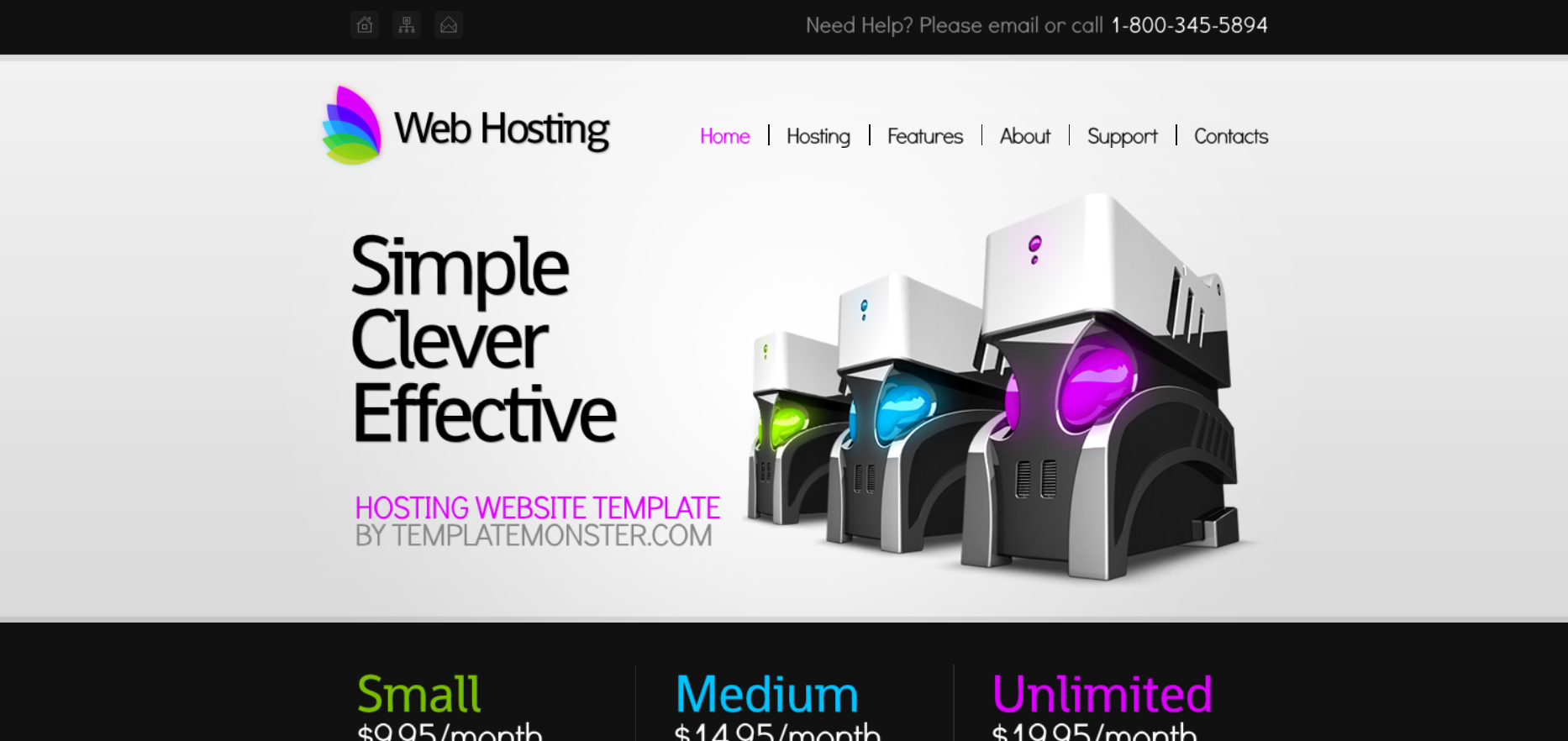 Шаблон сайта Хостинг №137