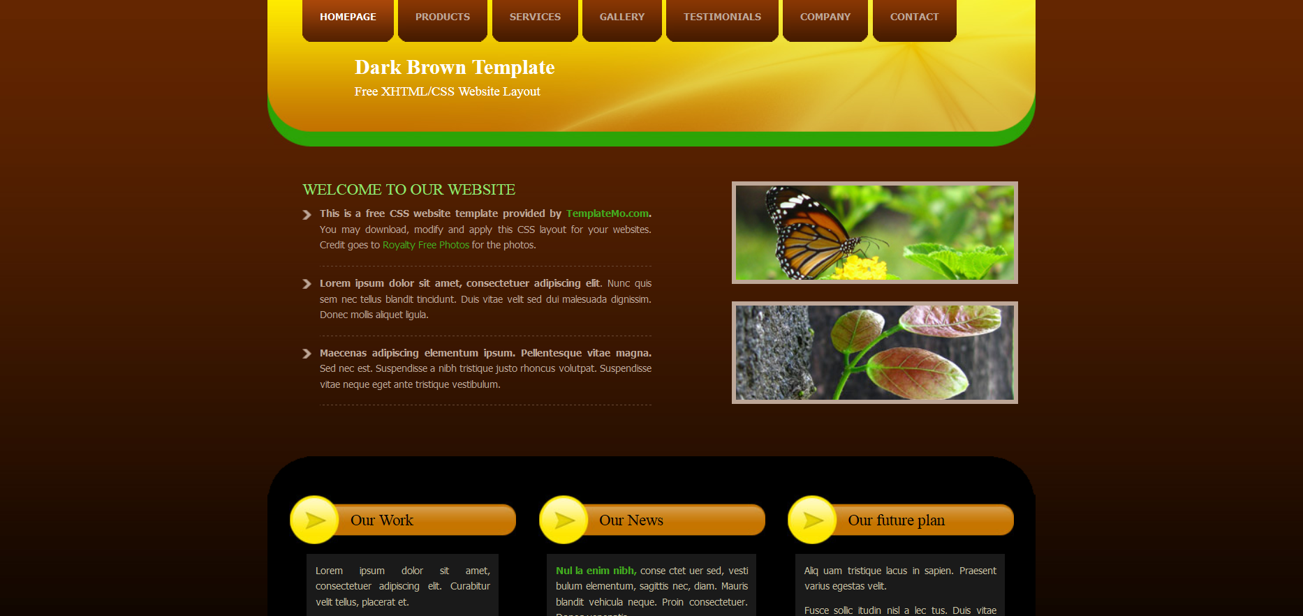 Шаблон сайта Природа №481